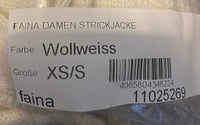 B-WARE FAINA DAMEN STRICKJACKE Gr. XS/S Farbe Wollweiss