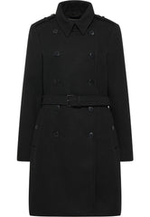 B-WARE DREIMASTER KLASSIK DAMEN ÜBERGANGSMANTEL Gr.L Farbe Schwarz