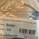 B-WARE DREIMASTER KLASSIK DAMEN BLUSE Gr. XS Farbe Beige