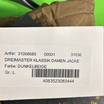 B-WARE DREIMASTER KLASSIK DAMEN JACKE Gr. L Farbe Dunkelbeige