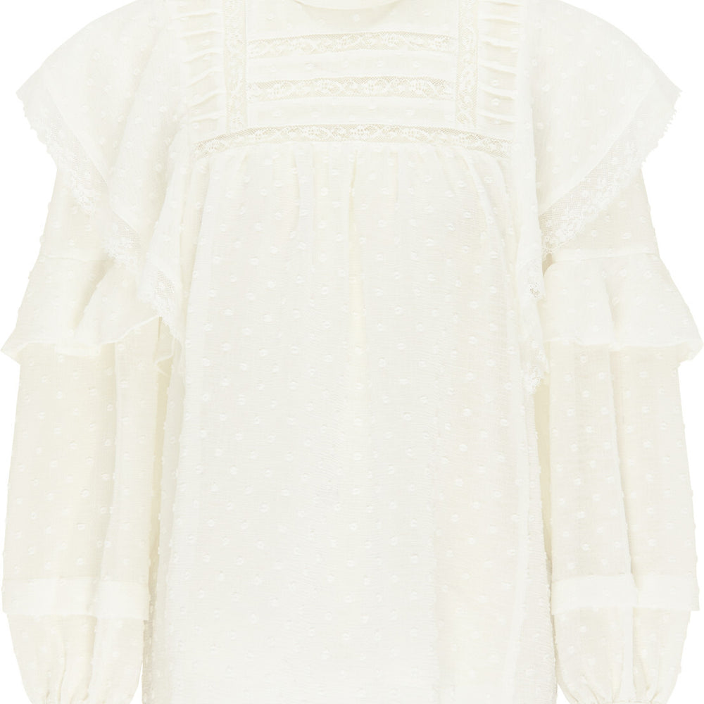 B-WARE MYMO ROCKS DAMEN BLUSE GRÖSSE L Farbe Weiss