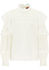 B-WARE MYMO ROCKS DAMEN BLUSE GRÖSSE L Farbe Weiss