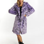 B-WARE FAINA DAMEN MANTEL GR.S FARBE LILA SCHWARZ