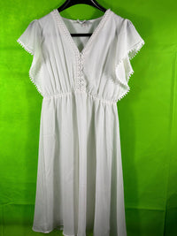 B-WARE USHA FESTIVAL DAMEN SOMMERKLEID Gr. L Farbe Wollweiss