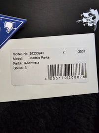 Musterware/Einzelstück …DREIMASTER MÄDELS PARKA GR.S FARBE SCHWARZ