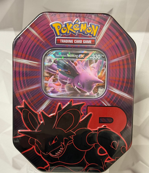 Pokemon Team Rockets Nidoking ex Tin Box