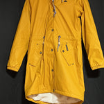 B-WARE Schmuddelwedda Damen Regenmantel mit Teddyfutter Gr.S Farbe Curry