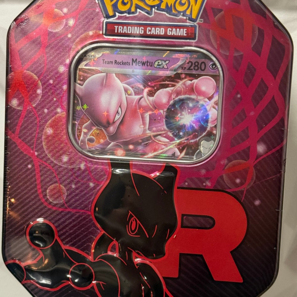 Pokemon Team Rockets Mewtu ex Tin Box