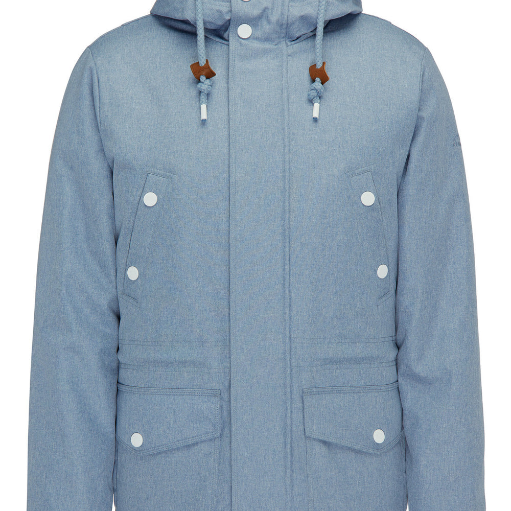 B-WARE ICEBOUND HERREN PARKA Gr.S Farbe Rauchblau Melange Outdoorjacke