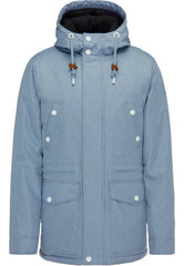 B-WARE ICEBOUND HERREN PARKA Gr.S Farbe Rauchblau Melange Outdoorjacke