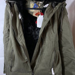 B-WARE DREIMASTER DAMEN MANTEL Gr. XS Farbe Oliv