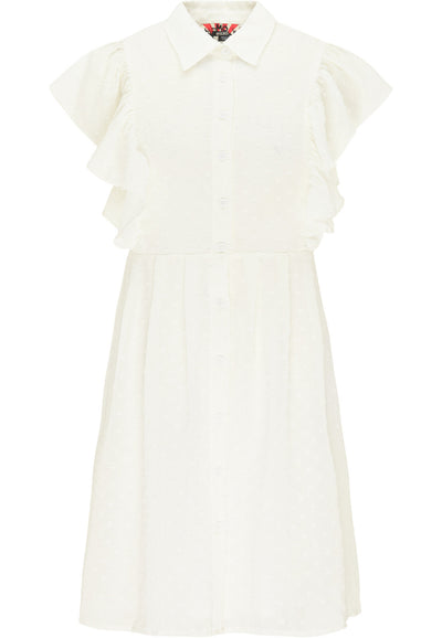 B-WARE MYMO ROCKS DAMEN SOMMERKLEID Gr. S Farbe Weiss