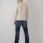 B-WARE PETROL INDUSTRIES HERREN PULLOVER Gr.S FARBE ANTIQUE WHITE MELEE