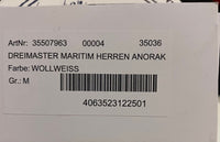 B-WARE DREIMASTER MARITIM HERREN ANORAK Gr.M Farbe Wollweiss