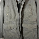 B-WARE DREIMASTER HERREN PARKA Gr. L Farbe Grau Melange