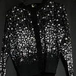 B-WARE MYMO AT NIGHT DAMEN STRICKJACKE Gr. M/L Farbe SCHWARZ SILBER