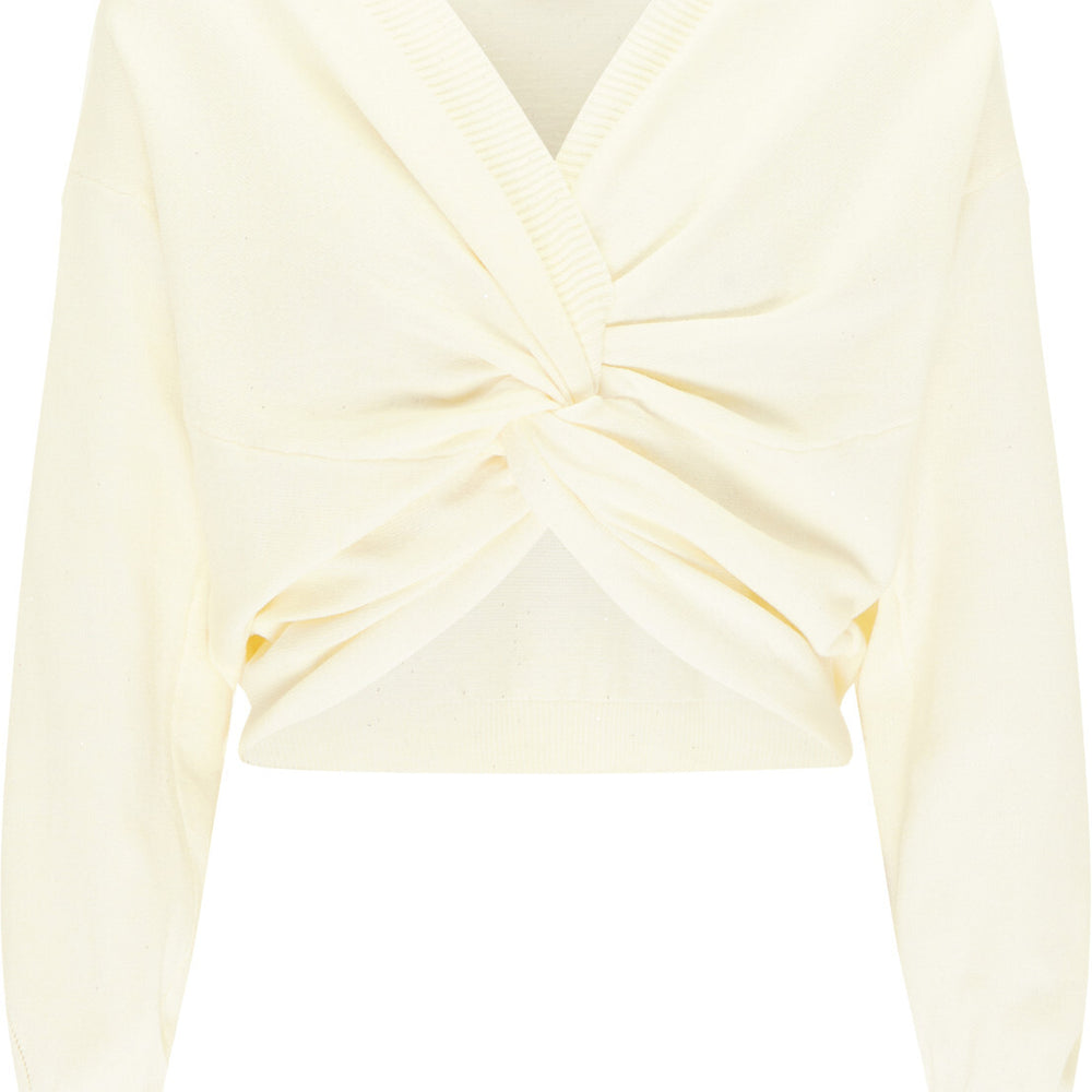 B-WARE FAINA DAMEN STRICKPULLOVER GR.M/L FARBE WOLLWEISS