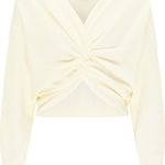 B-WARE FAINA DAMEN STRICKPULLOVER GR.M/L FARBE WOLLWEISS