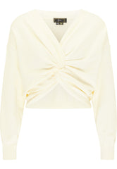 B-WARE FAINA DAMEN STRICKPULLOVER GR.M/L FARBE WOLLWEISS