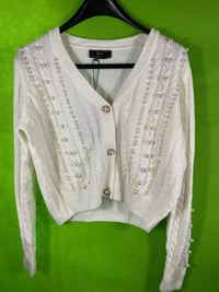 B-WARE FAINA DAMEN STRICKJACKE Gr. XL/XXL Farbe Weiss