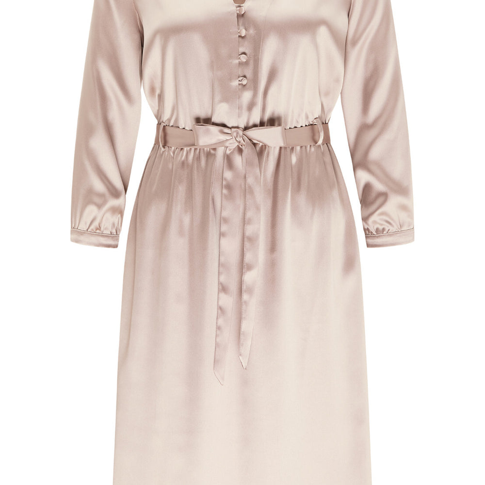 B-WARE DREIMASTER KLASSIK DAMEN SOMMERKLEID Gr. XL Farbe Beige