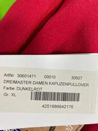 B-WARE DREIMASTER DAMEN KAPUZENPULLOVER Gr. XL Farbe Dunkelrot