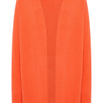 B-WARE IZIA DAMEN OFFENER STRICK CARDIGAN GR.M/L FARBE ORANGE