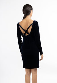 B-WARE FAINA DAMEN KLEID GR.XS FARBE DUNKELMARINE