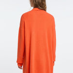 B-WARE IZIA DAMEN OFFENER STRICK CARDIGAN GR.M/L FARBE ORANGE