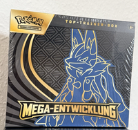 Mega-Entwicklung Lucario Top-Trainer Box |  Deutsch | NEU | OVP |  Pokémon