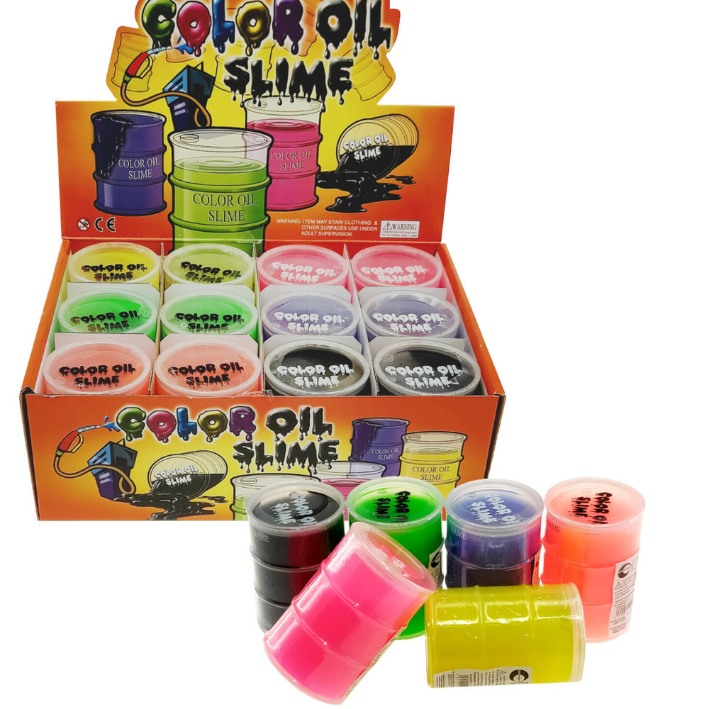 Öl Schleim in Tonne 5 Farben Slime im Ölfass Glibberschleim Slimey Halloween