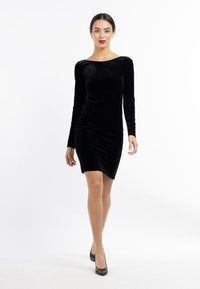 B-WARE FAINA DAMEN KLEID GR.XS FARBE DUNKELMARINE