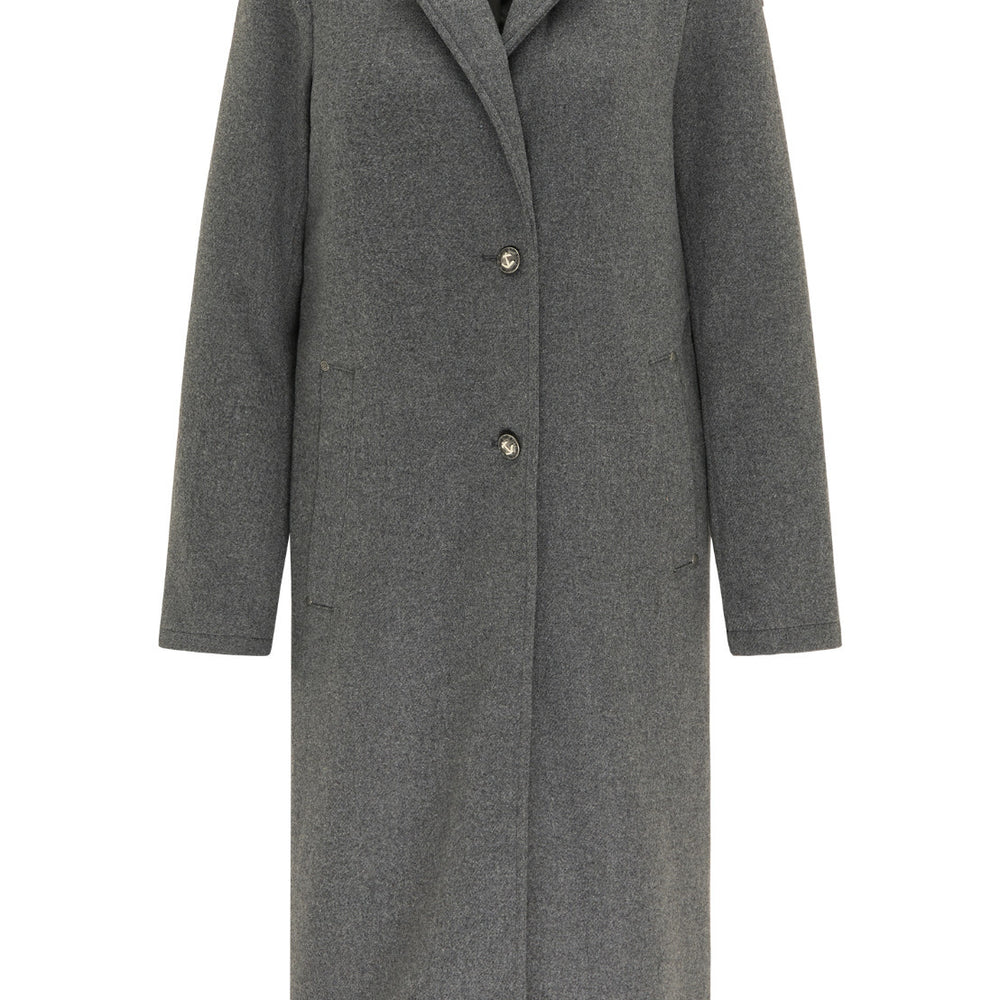 B-WARE DREIMASTER VINTAGE DAMEN MANTEL Gr.S Farbe Grau Melange