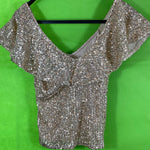 B-WARE FAINA DAMEN TOP Gr. L Farbe Gold