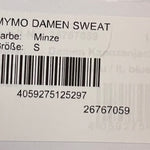 B-WARE MYMO DAMEN SWEAT Gr. S Farbe MINZE