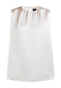 B-WARE DreiMaster Klassik Damen Kurzarmbluse Gr.S Farbe Hellbeige