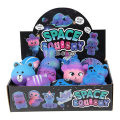 1x SPACE Squishies in galaktischen Farbtönen (blau bis violett)