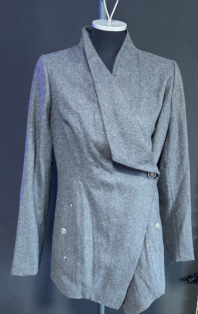 Musterware/Einzelstück DAMEN DREIMASTER KURZMANTEL GR:S FARBE GRAU-MELANGE