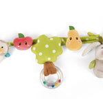 Nici 48512 Kinderwagenkette Hase und Eule 40cm mit 5 Figuren | My First NICI