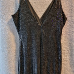 B-WARE FAINA DAMEN KLEID Gr.L Farbe Schwarz / Paillettenkeid