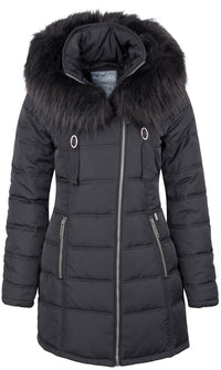 B-WARE DREIMASTER DAMEN MANTEL Gr. L Farbe Schwarz