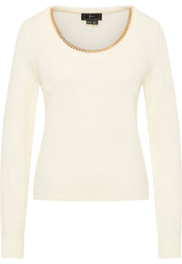 B-WARE FAINA DAMEN STRICKPULLOVER Gr. M/L Farbe Weiss