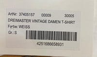 B-WARE DREIMASTER VINTAGE DAMEN T-SHIRT Gr.S Farbe Weiss
