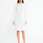 B-WARE FAINA DAMEN STRICKKLEID GR.XL/XXL FARBE WEISS