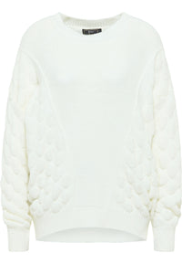B-WARE FAINA DAMEN STRICKPULLOVER Gr. M/L FARBE WOLLWEISS