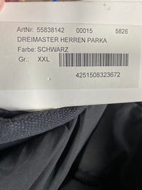 B-WARE DREIMASTER HERREN PARKA Gr. XXL Farbe Schwarz