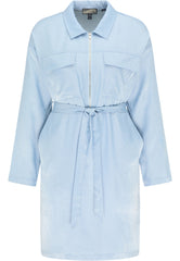 B-WARE DREIMASTER VINTAGE DAMEN KLEID Gr. L Farbe Hellblau