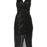 B-WARE FAINA DAMEN KLEID Gr.L Farbe Schwarz / Paillettenkeid