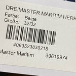 B-WARE DREIMASTER MARITIM HERREN CHINO Gr.32/32 Farbe Beige