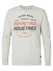 B-WARE PETROL INDUSTRIES HERREN PULLOVER GR.L FARBE ANTIQUE WHITE MELEE